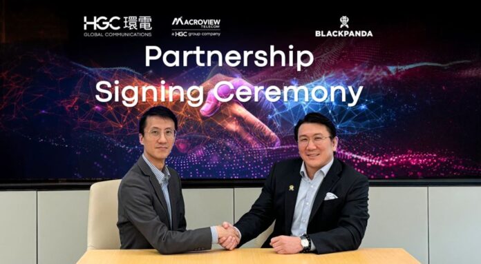 由左至右： HGC環電副總裁 - 統一網絡安全與數碼轉型方案Daniel Ho、Blackpanda 行政總裁 Gene Yu