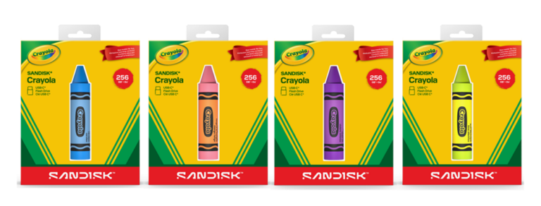 創意與容量結合：Sandisk攜手Crayola繪兒樂 推出繽紛色彩的SANDISK® Crayola® USB-CTM 隨身碟