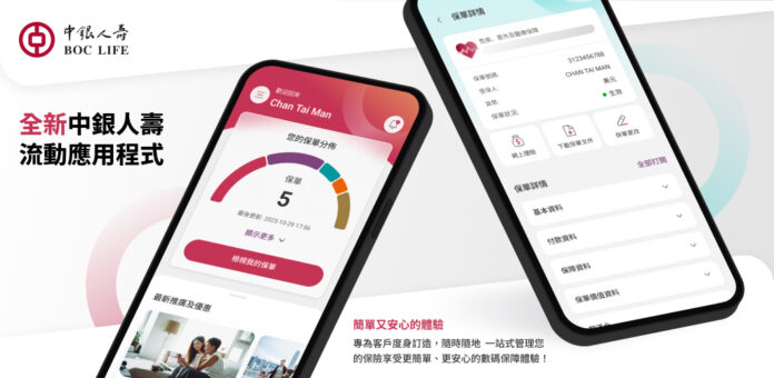 中銀人壽全新流動應用程式 首創對接手機銀行平台 打造一站式數碼化保險體驗