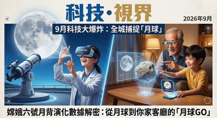 現在，民眾只需戴上輕便的 AR/MR 眼鏡，就能把全球首張 250萬分之一超精細月球地質圖 直接「搬」到自家客廳！